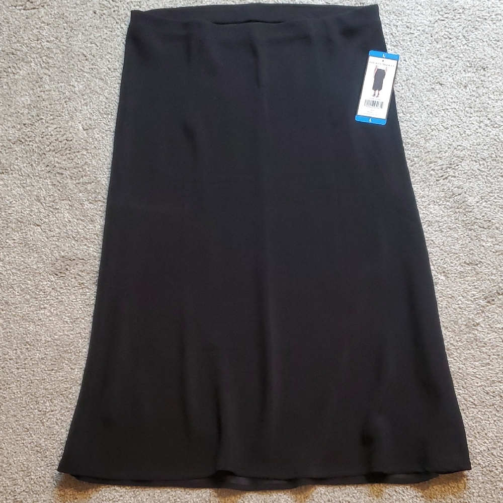 Hilary Radley Black Midi Pencil Skirt